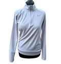 Nike Gray Nike Running Top Womens XS Grey 1/4 Zip Dri-Fit Pullover Activewear Thumbholes