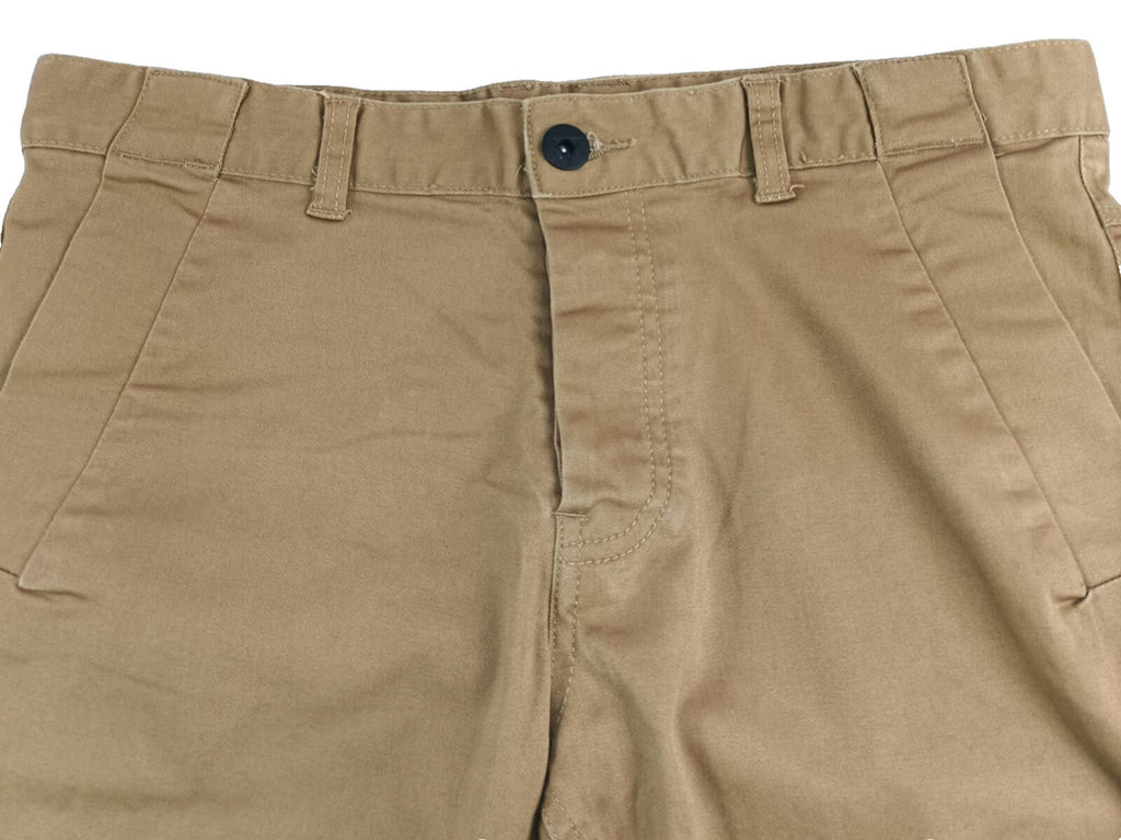 EJ Denim Chino Shorts Men's UK Size W34 Brown Tan Cotton Button Front