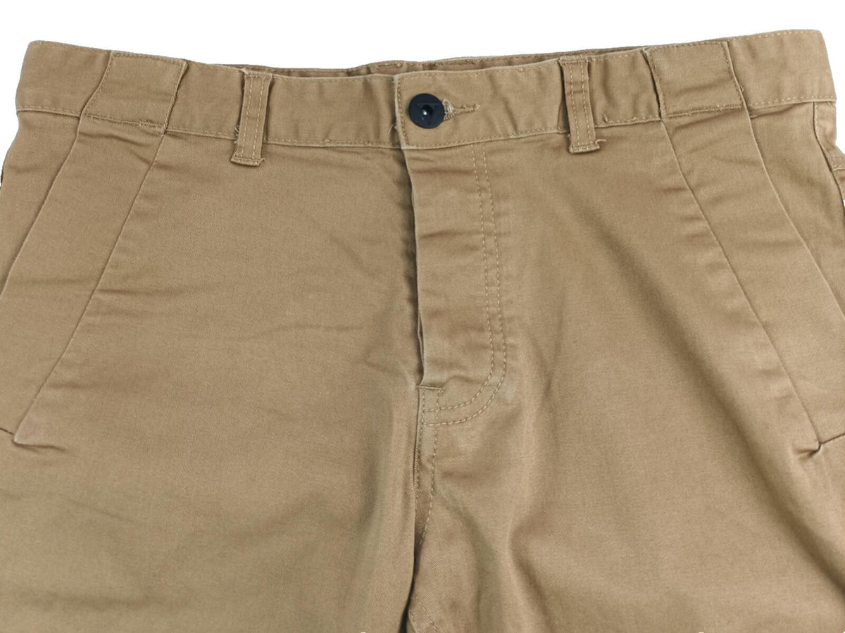 EJ Denim Chino Shorts Men's UK Size W34 Brown Tan Cotton Button Front