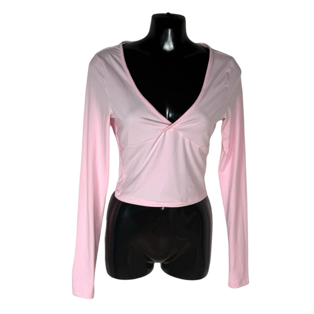Pink Co Ord Set Women's UK Size XS High Waist Flared Trouser & Crop Top Set