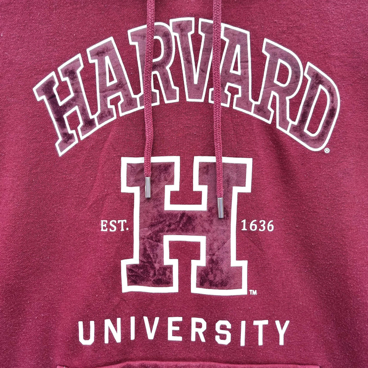 H&M Harvard Hoodie University Men's UK Size M Red Jersey Hooded Pockets Sports