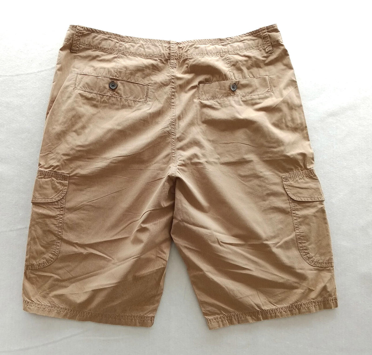 George Chino Shorts Men's UK Size Large Brown 100% Cotton Cargo Pockets