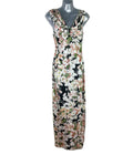 Boohoo Satin Floral Occasion Dress Maxi Cowl Neck Women's UK Size 8