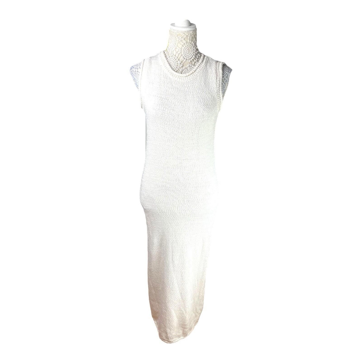 Primark Ivory Knit Maxi Dress Relaxed Fit Women’s UK Size XS