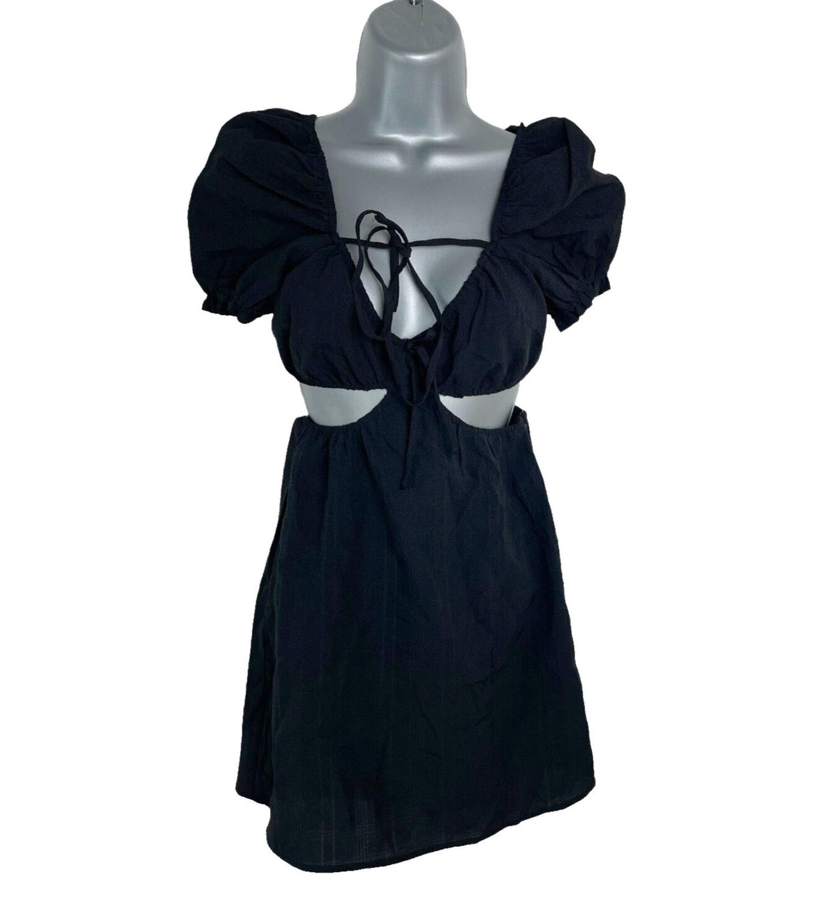 Divided Black Midi Dress Cut Out Sides Women’s UK Size 8