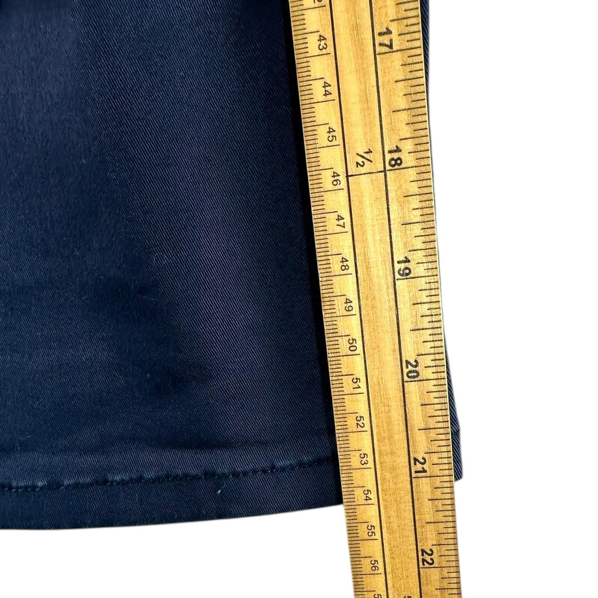 EJ Denim Shorts Men's UK Size 34 W Navy Blue Embroidered Logo Denim Button Up