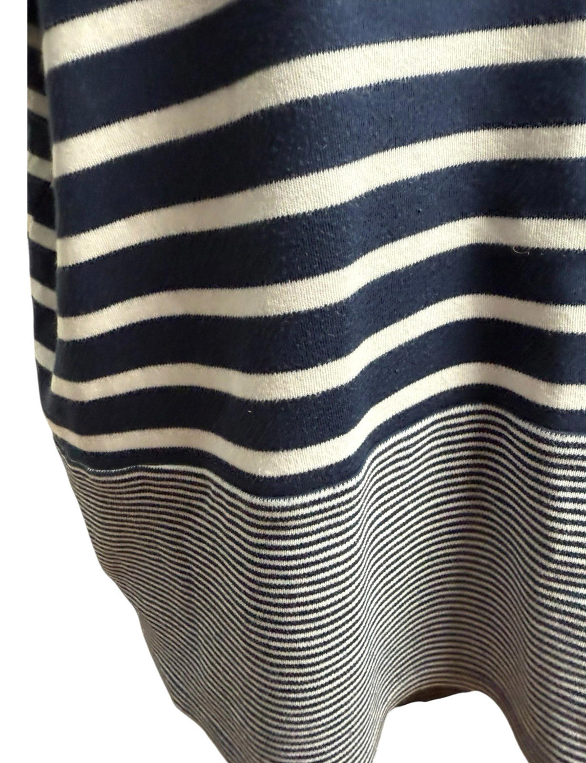 TU Navy Stripe Nautical T-Shirt Front Pocket 100% Cotton Women's UK Size 18
