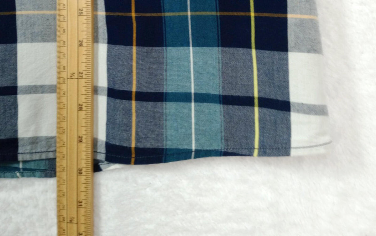 Tu Man Shirt Men's UK Size XL Check Short Sleeve 100% Cotton Pocket