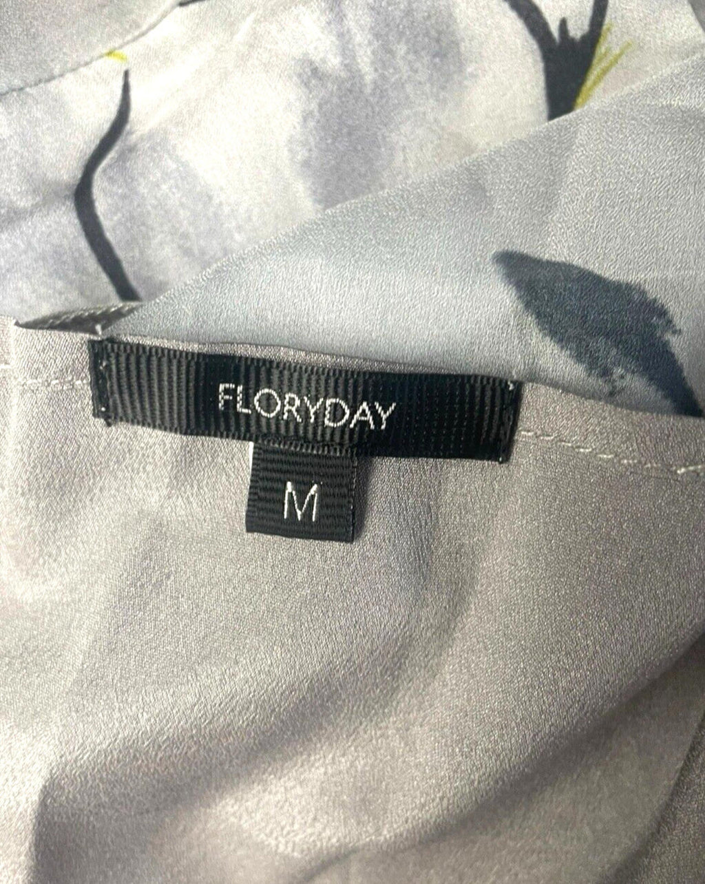 Floryday White Floryday Maxi Dress Silver Floral Occasion Dress A Line Women's UK Size S