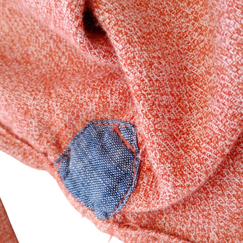 Mantary Shirt Orange Long Sleeved Pocket 100% Cotton UK Men's Size S