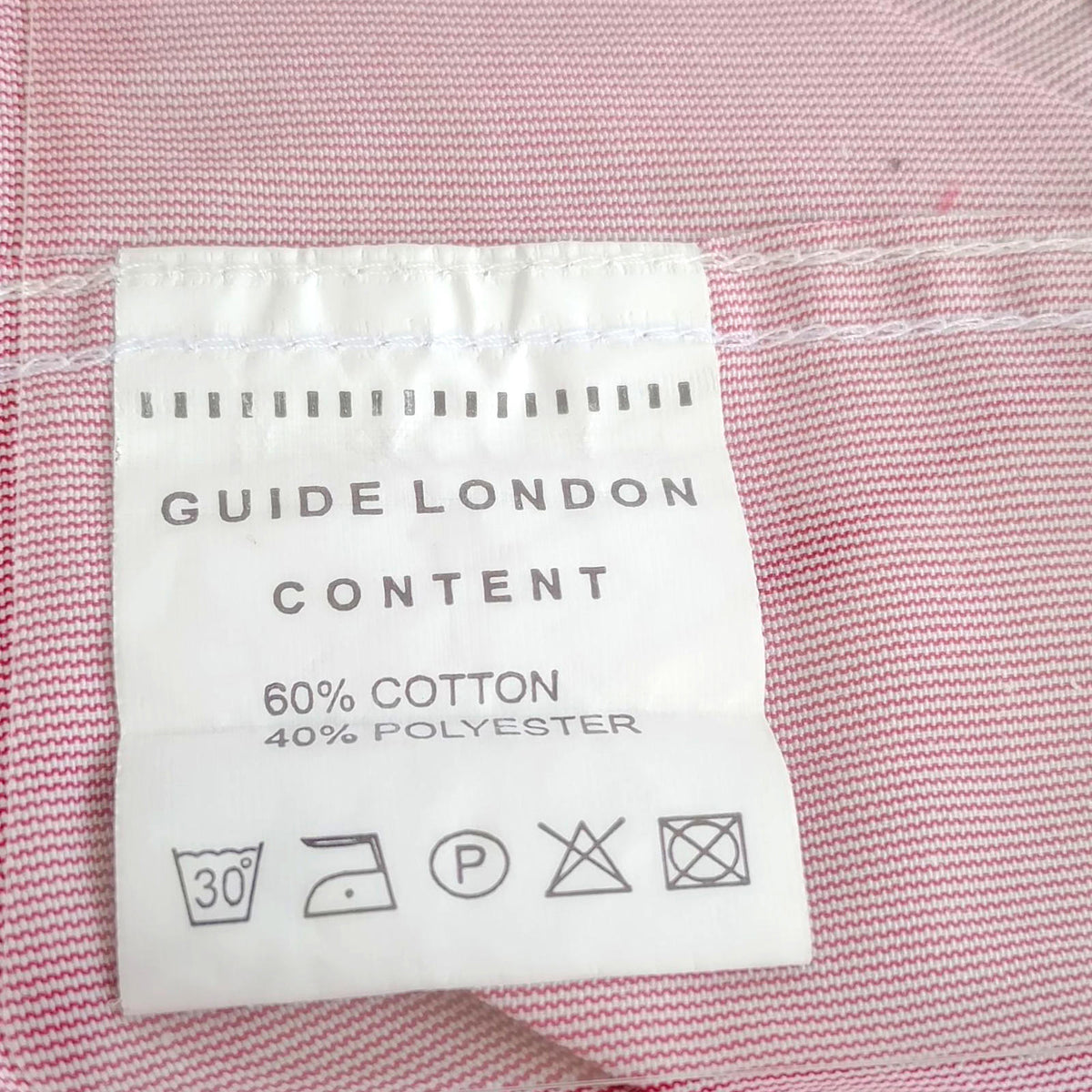 Guide London Shirt Long Sleeve Pink Striped UK Size M 38" Chest 14.5" Collar