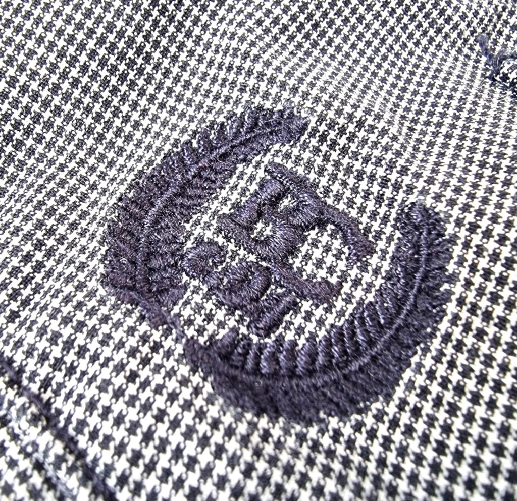 Boston Crew Chino Shorts Blue Check Pockets Men's UK Size 38" Waist