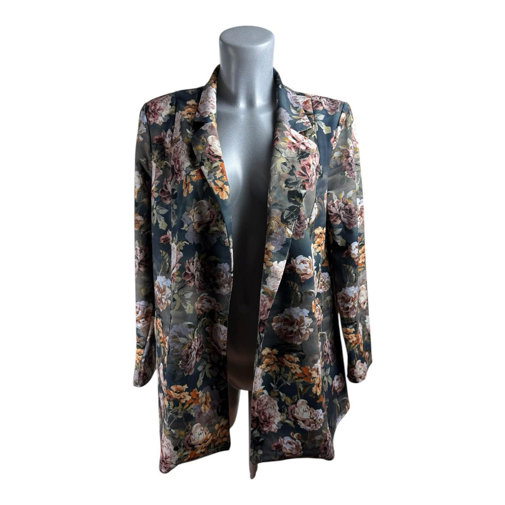 ASOS Floral Blazer Jacket Long Sleeve Collared Autumnal Women's UK Size 10