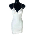 Divided White Textured Bodycon Dress Mini Backless Women's UK Size XS