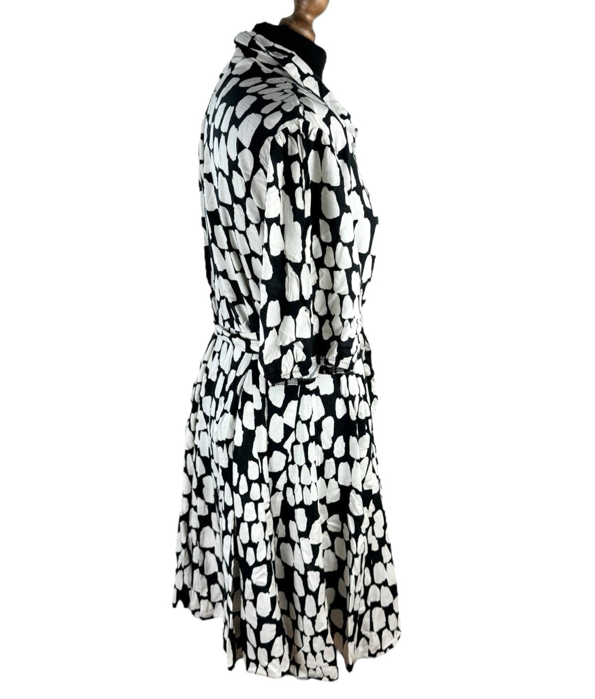 New Look Abstract Print Mini Shirt Dress Women's UK Size 18 Belted Knee Length
