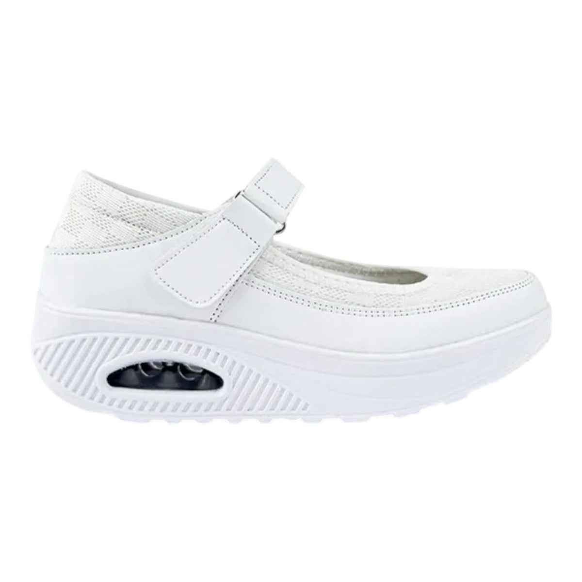 Git Up White Nurse Shoes Adjustable Strap Women's UK Size 9.5