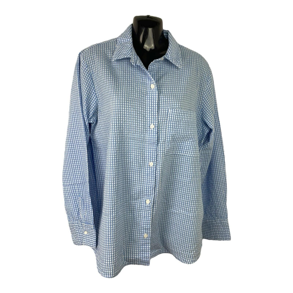 Divided Blue Gingham Shirt Oversized Women’s UK Size XXS