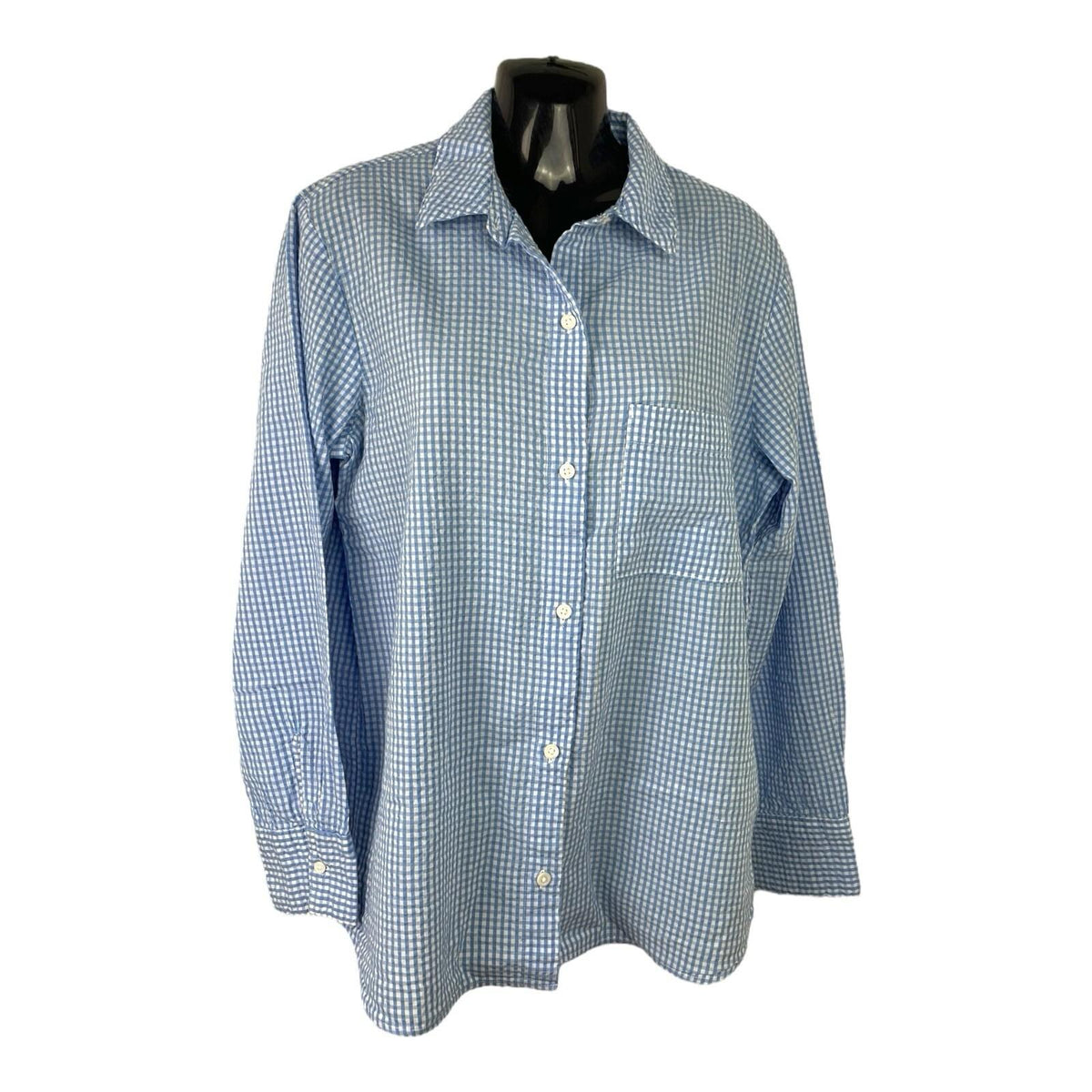 Divided Blue Gingham Shirt Oversized Women’s UK Size XXS