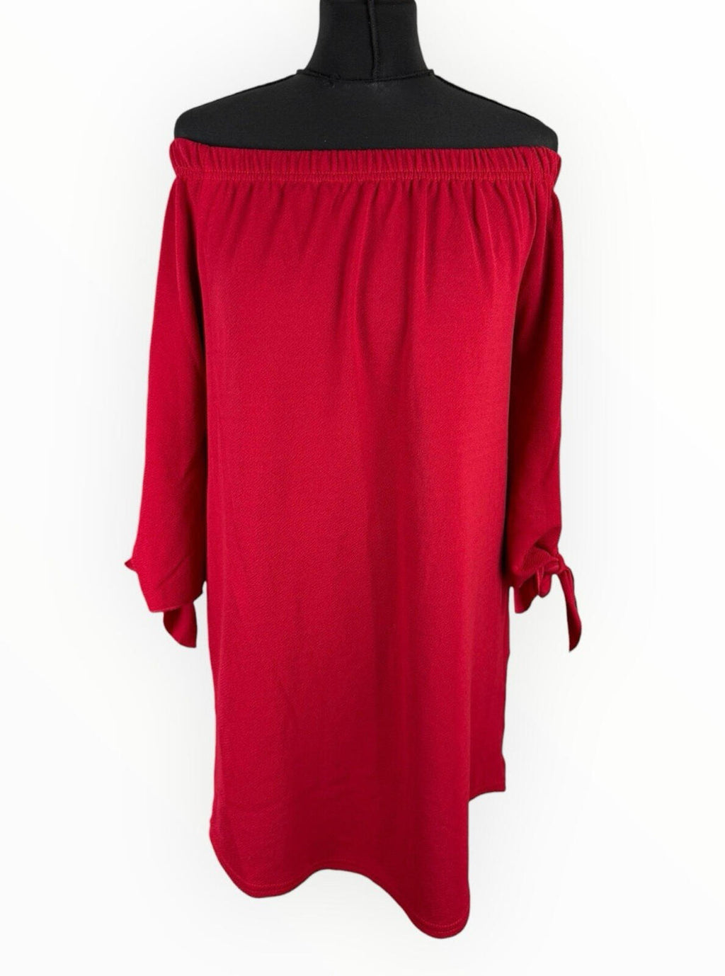 New Look Off Shoulder Mini Dress Women's UK Size 12 Half Sleeve Bright Red