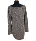 Brown Textured Mini Dress Pencil Long Sleeve Women's UK Size 16