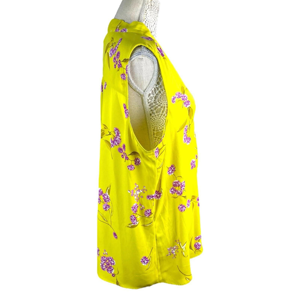 Principles Yellow Floral Sleeveless Blouse Summer Women's UK Size 20