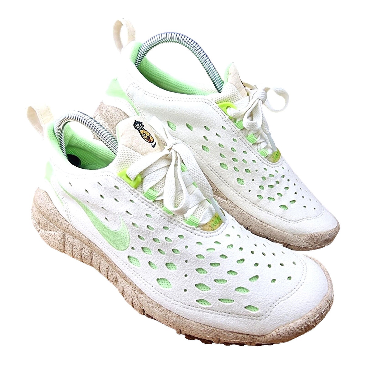 Nike Trainers Free Run Trail Premium Running Women's UK Size 7 White & Green