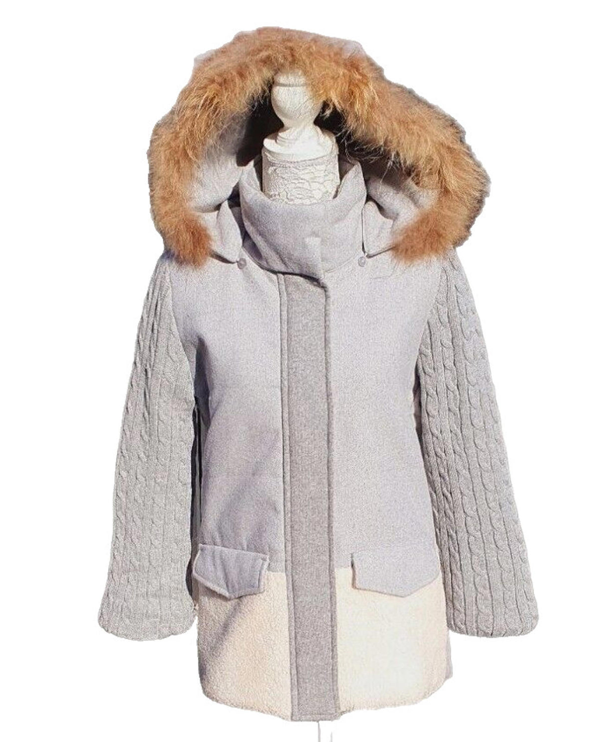 FLORYDAY Coat Jacket Knit Sleeve Women's UK Size 12