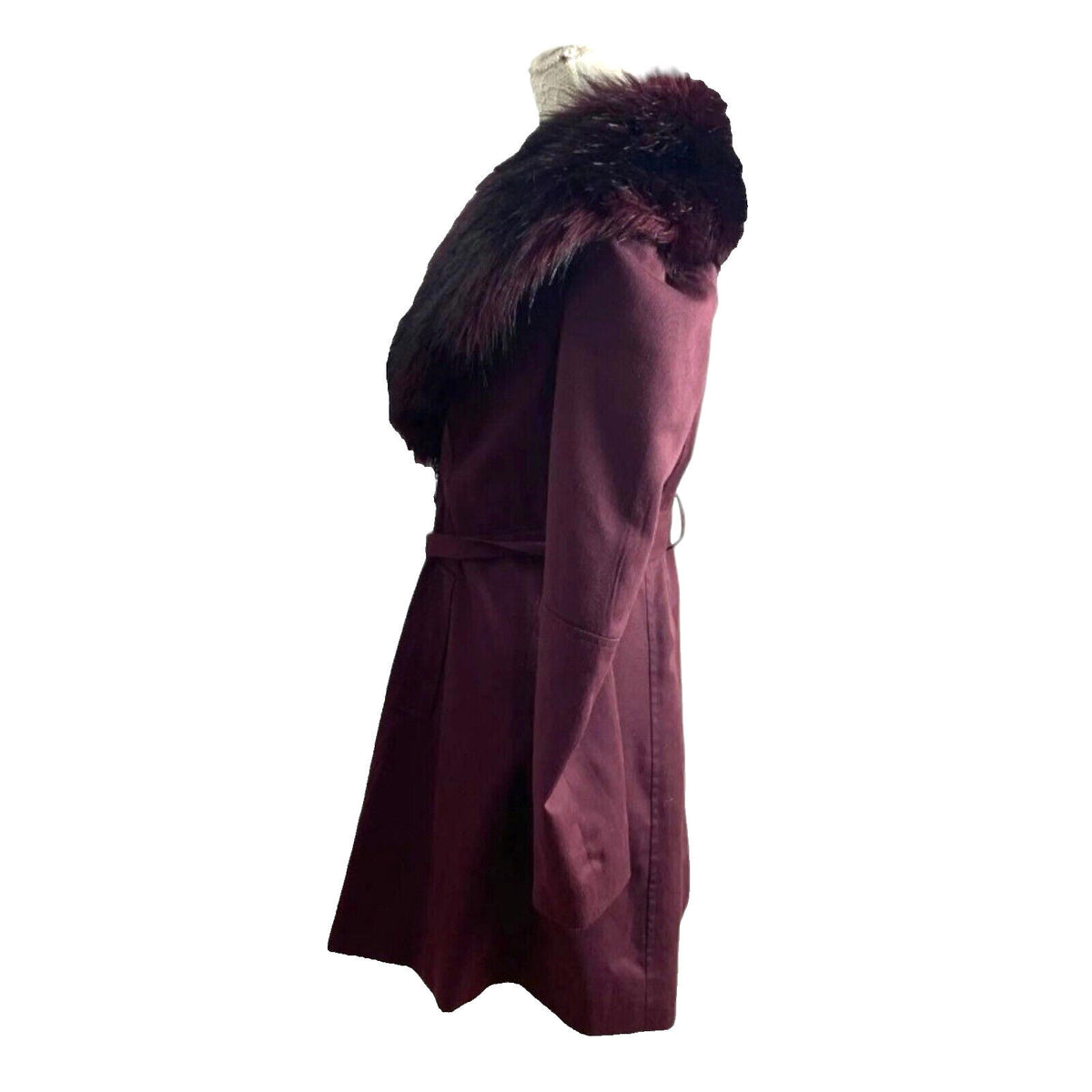 Atmosphere Red Fur Trim Coat Jacket Women's UK Size 10