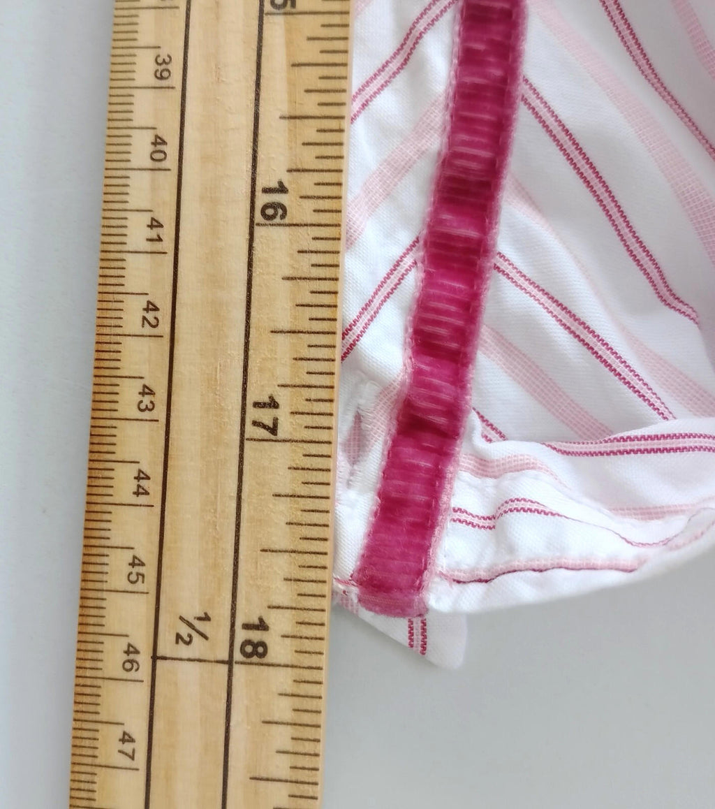 Tommy Hilfiger Shirt Men's UK Size XL Pink Striped Long Sleeve Pockets Easy Care