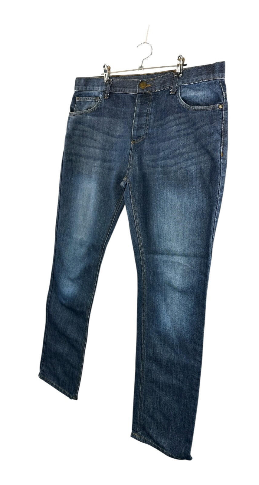 Denim & Co. Blue Denim Co Jeans Men's UK Size 36W 32L Blue Straight Zip Front 5 Pocket