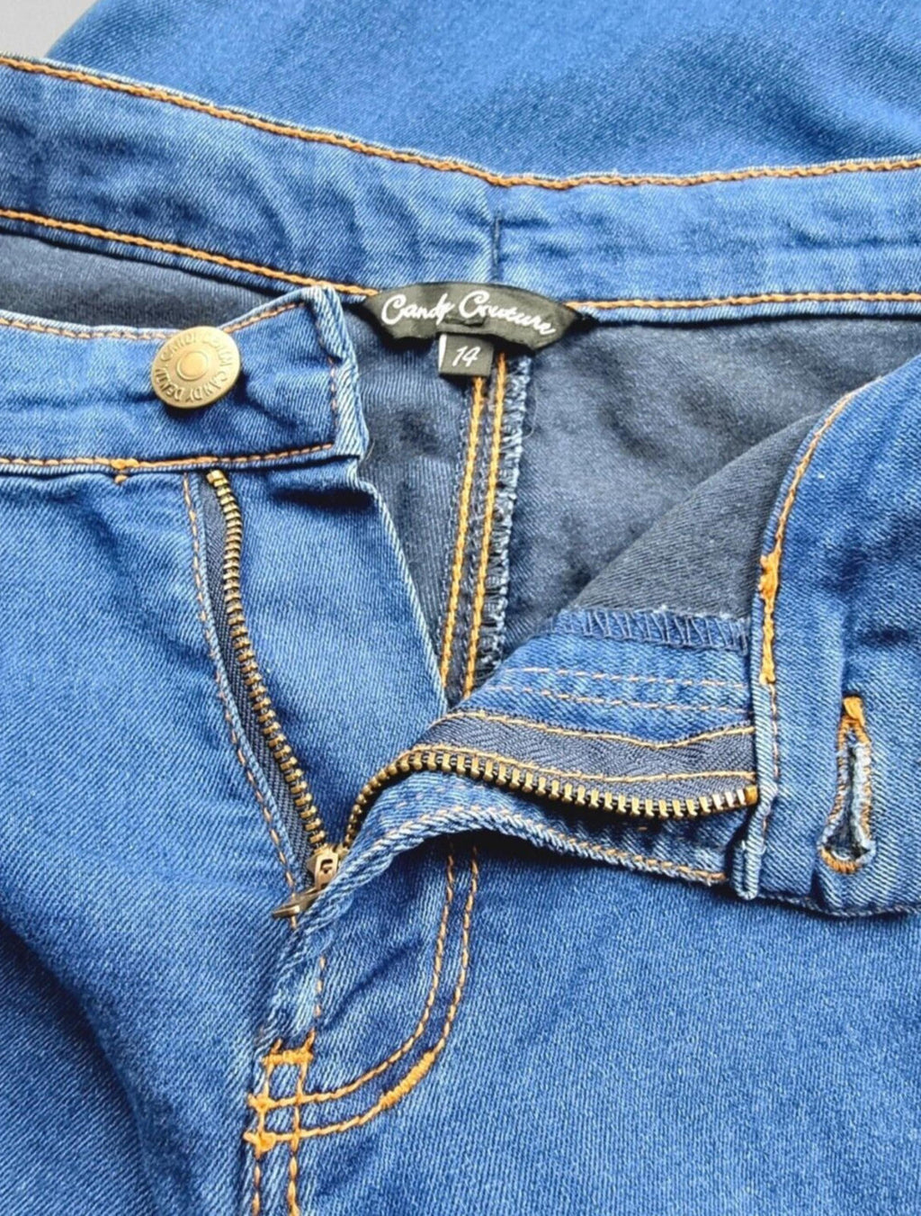 Candy Couture Blue Candy Couture Jeans Junior Girls W26 L28 Blue Cotton Stretch Denim Leggings
