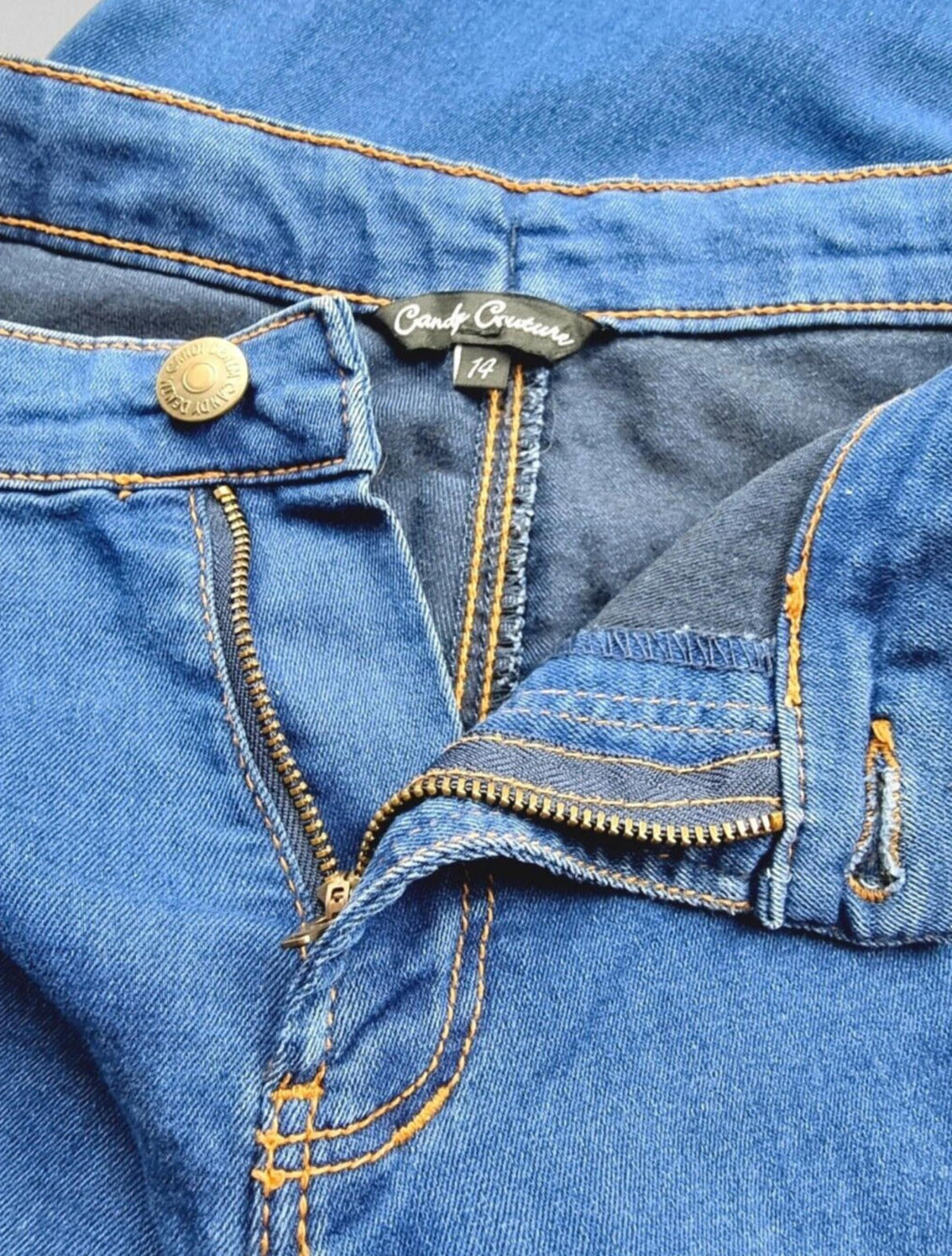 Candy Couture Blue Candy Couture Jeans Junior Girls W26 L28 Blue Cotton Stretch Denim Leggings