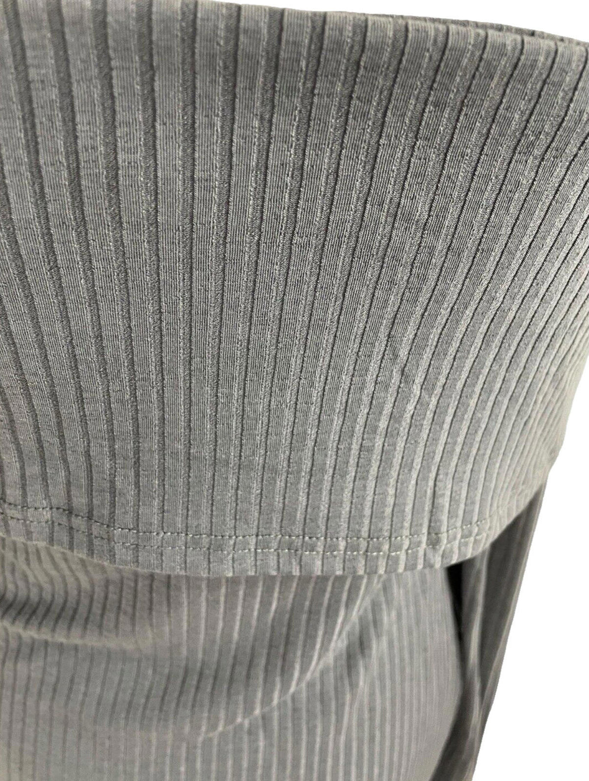 Pretty Little Thing Rib Dress Grey Off Shoulder Women’s UK Size 8