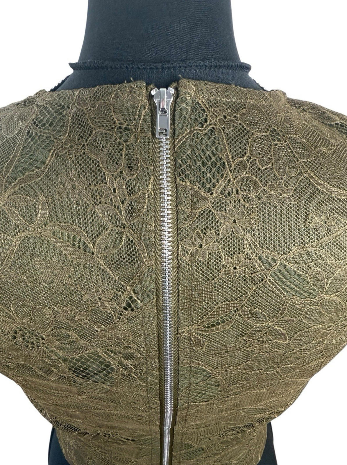 Pretty Little Thing Brown Lace Crop top Women's UK Size 8