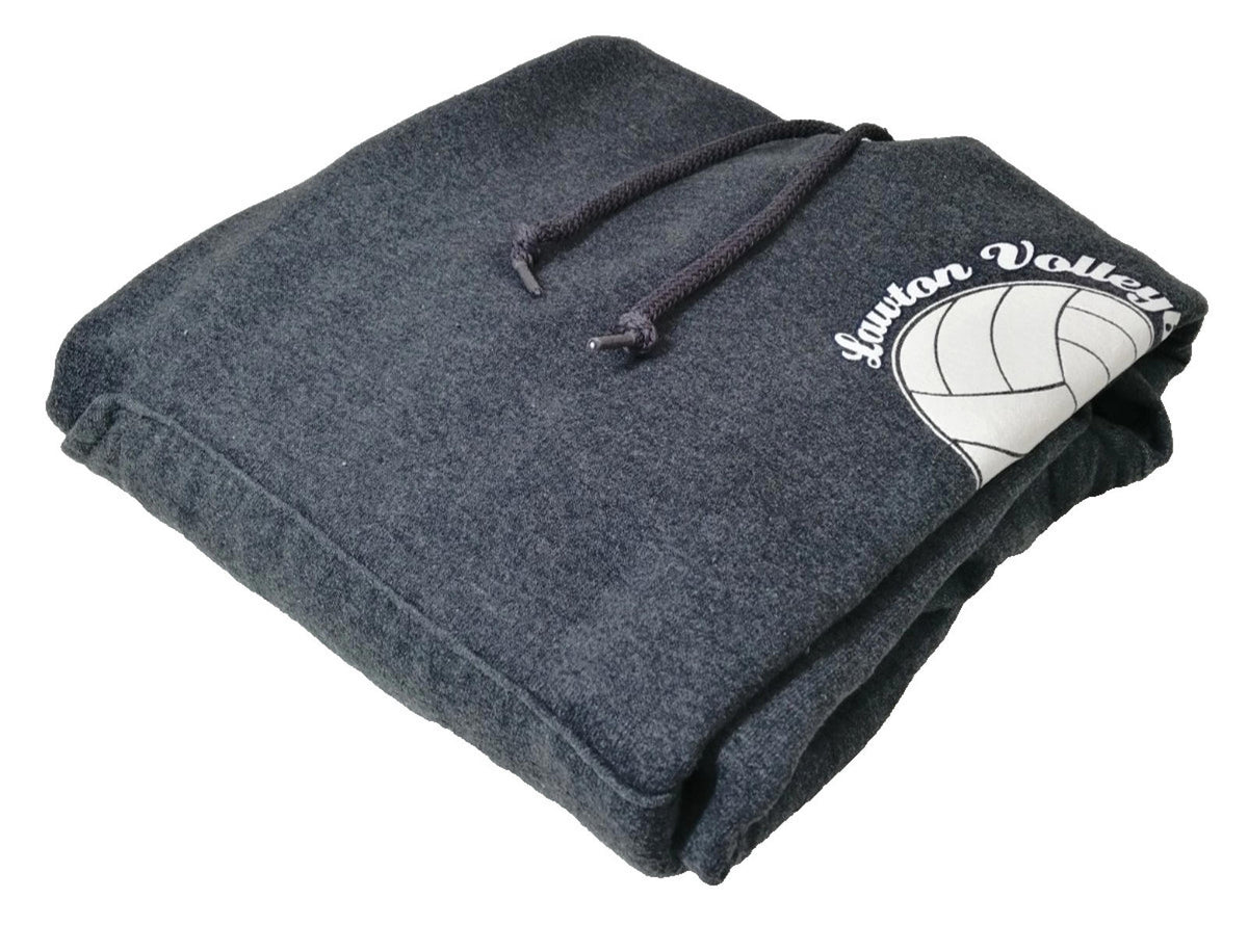 Lawton Volleyball Hoodie Men's Size M Slate Grey Jersey Hooded Pockets Sports