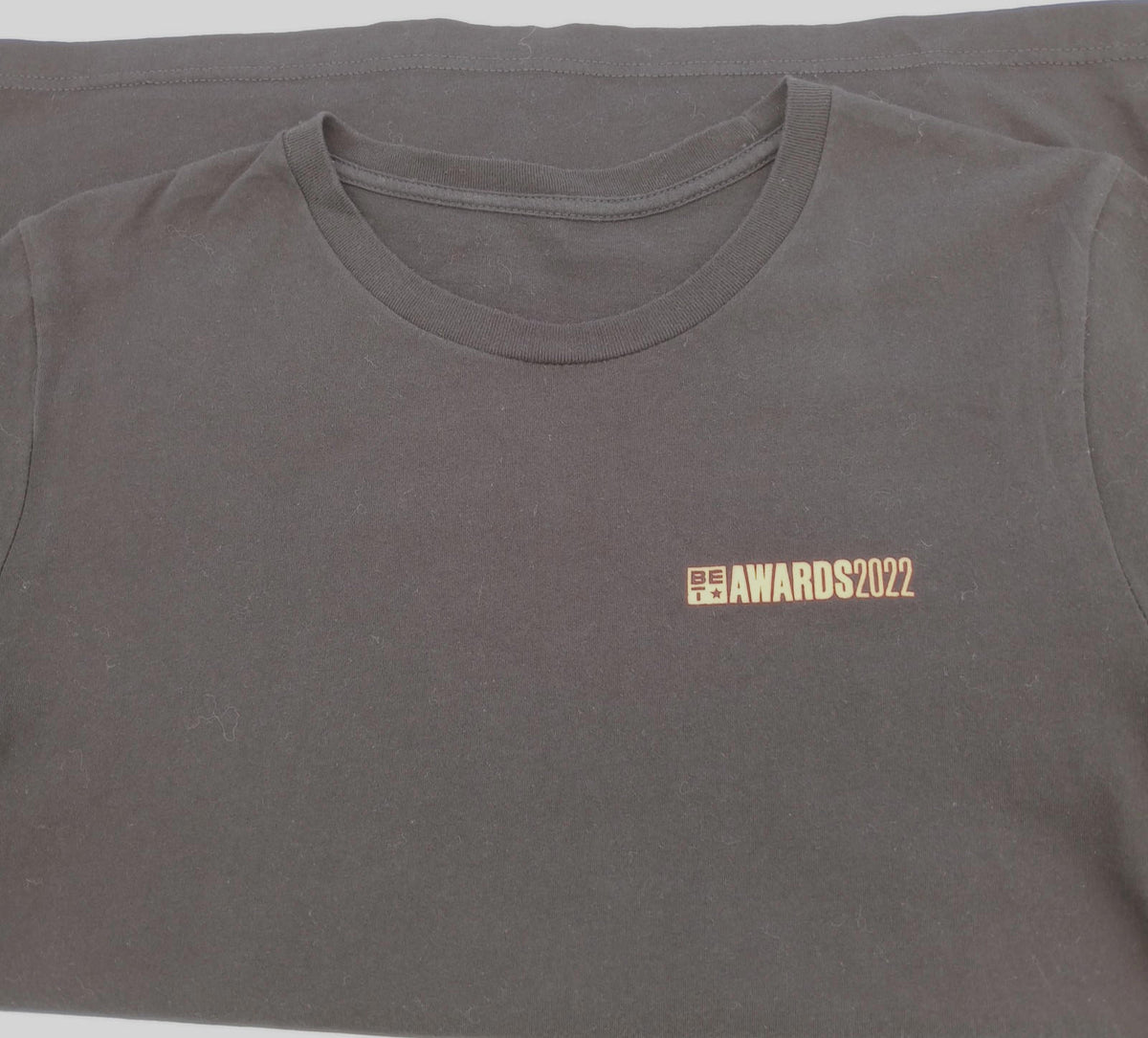 BET Awards Graphic Print T-Shirt Men's UK Size L Black Crew Neck 100% Cotton