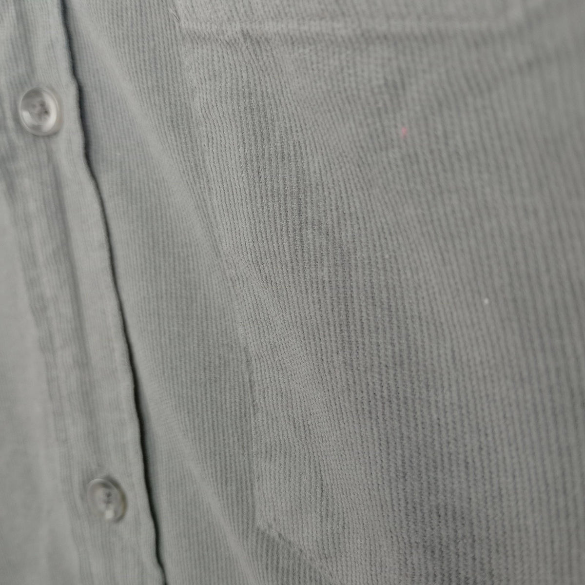 7 Diamonds Corduroy Shirt Men's UK Size XL Grey Long Sleeve Pocket 100% Cotton