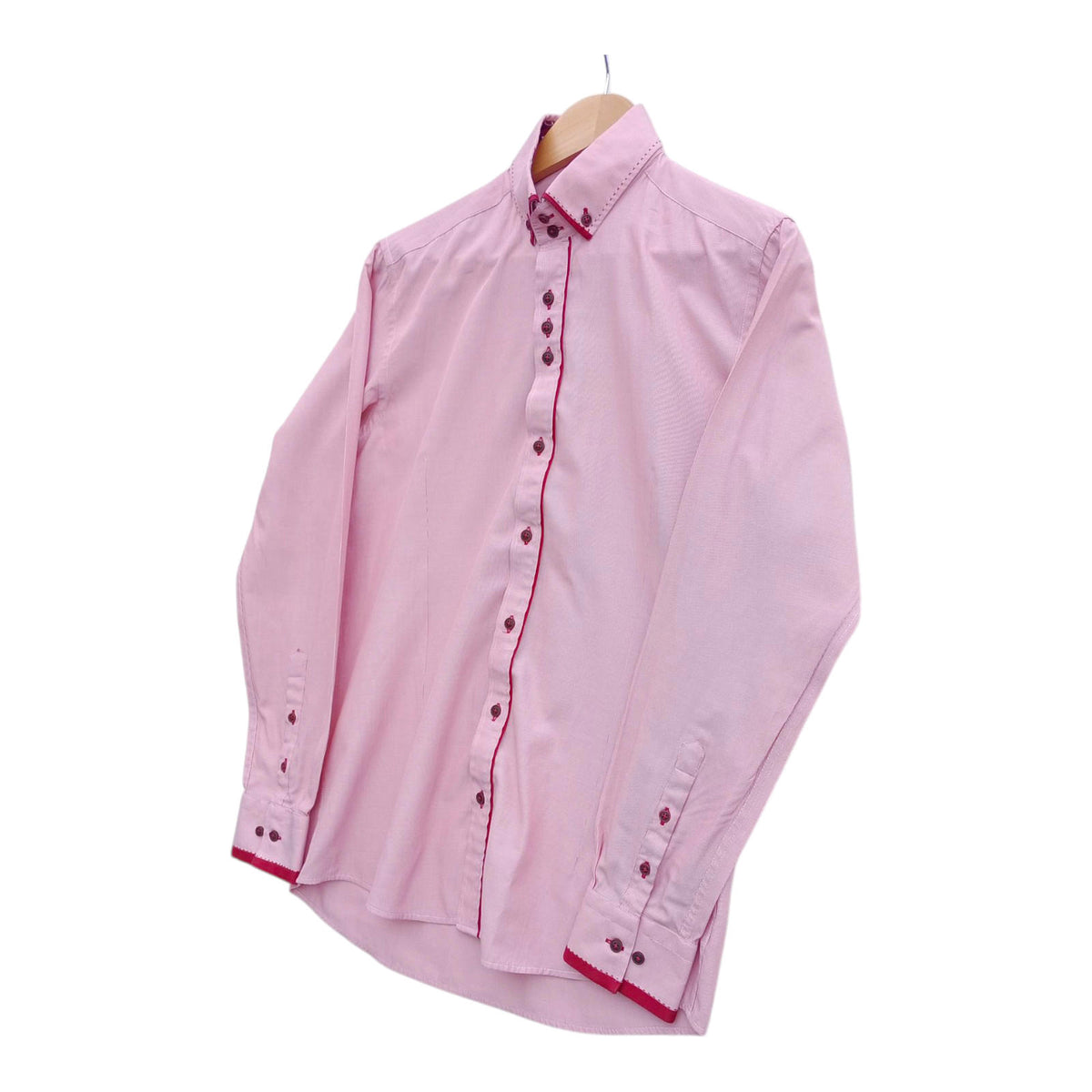 Guide London Shirt Long Sleeve Pink Striped UK Size M 38" Chest 14.5" Collar