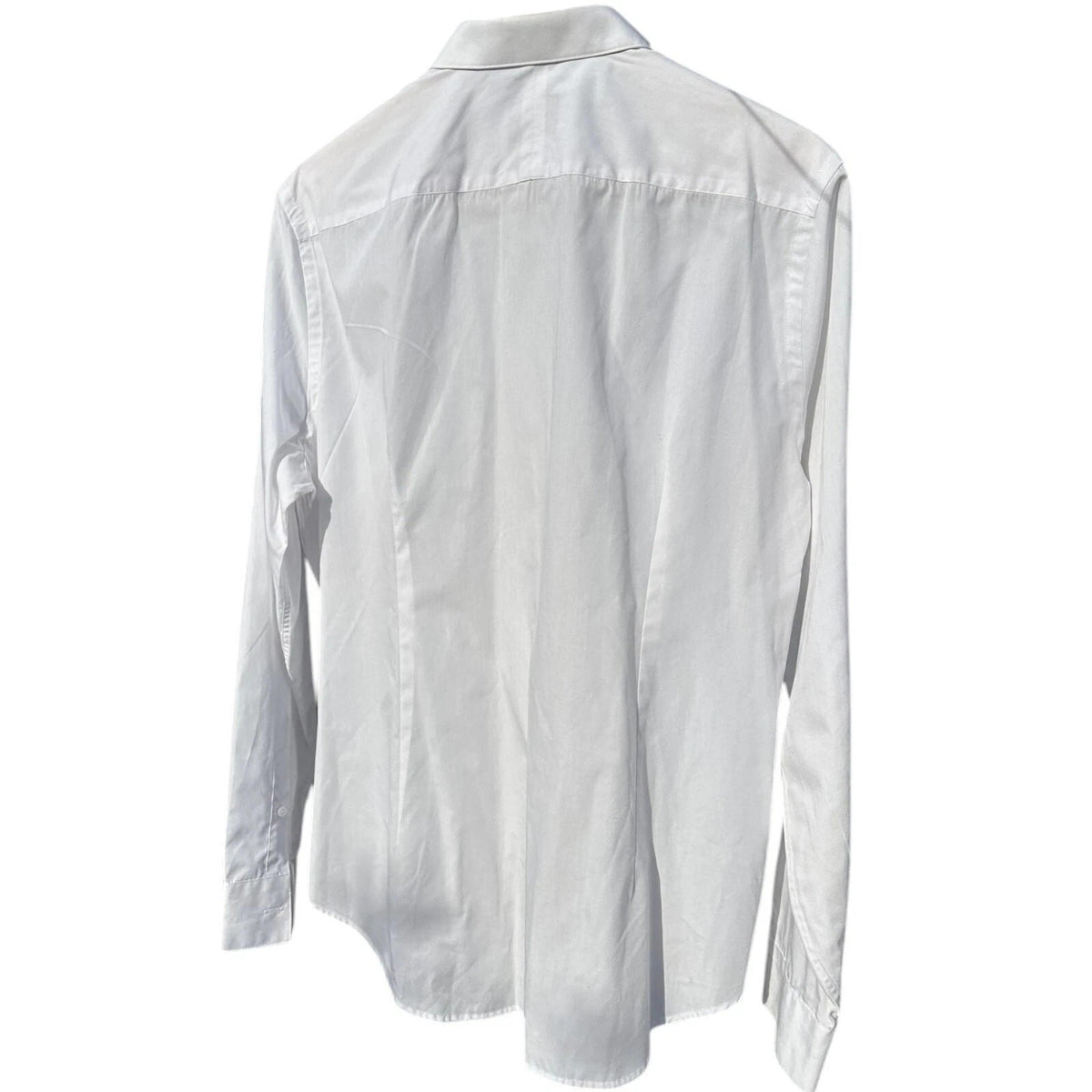 River Island Shirt Men's UK Size L White Long Sleeve Barrel Cuff Wing Collar
