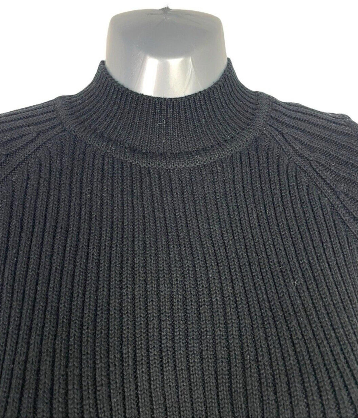 Divided Black Ribbed Jumper Cut Out Shoulder Women's UK Size XS