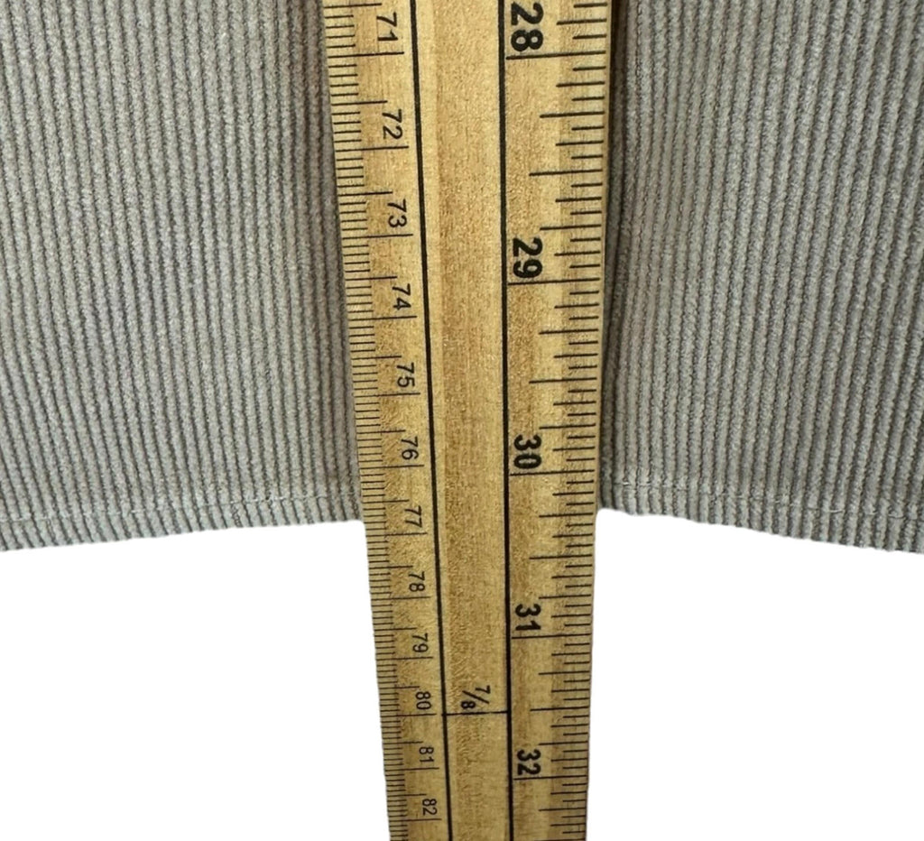 Windbreaker Corduroy Shirt Men's UK Size XL Beige Pockets Long Sleeve