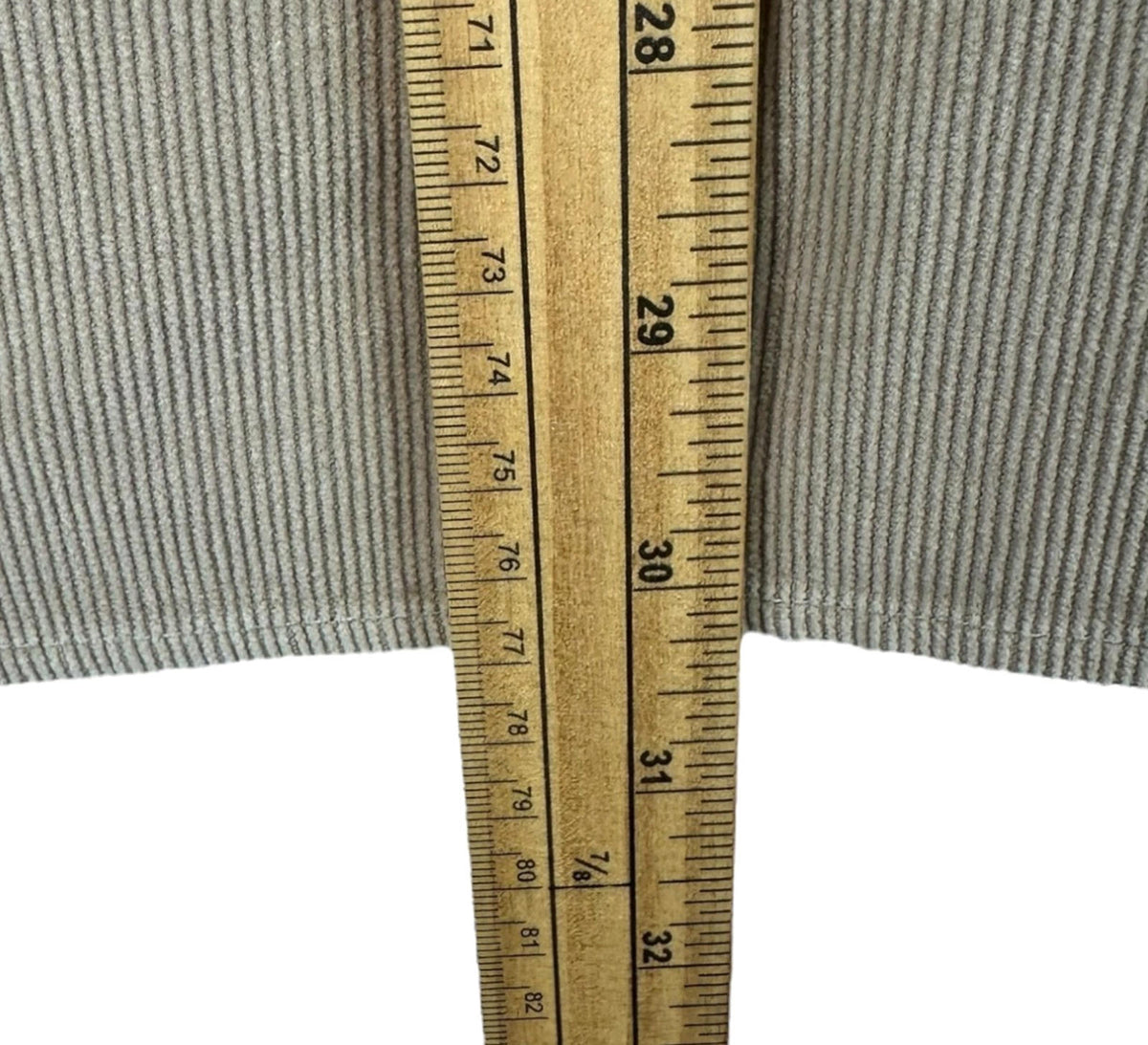 Windbreaker Corduroy Shirt Men's UK Size XL Beige Pockets Long Sleeve