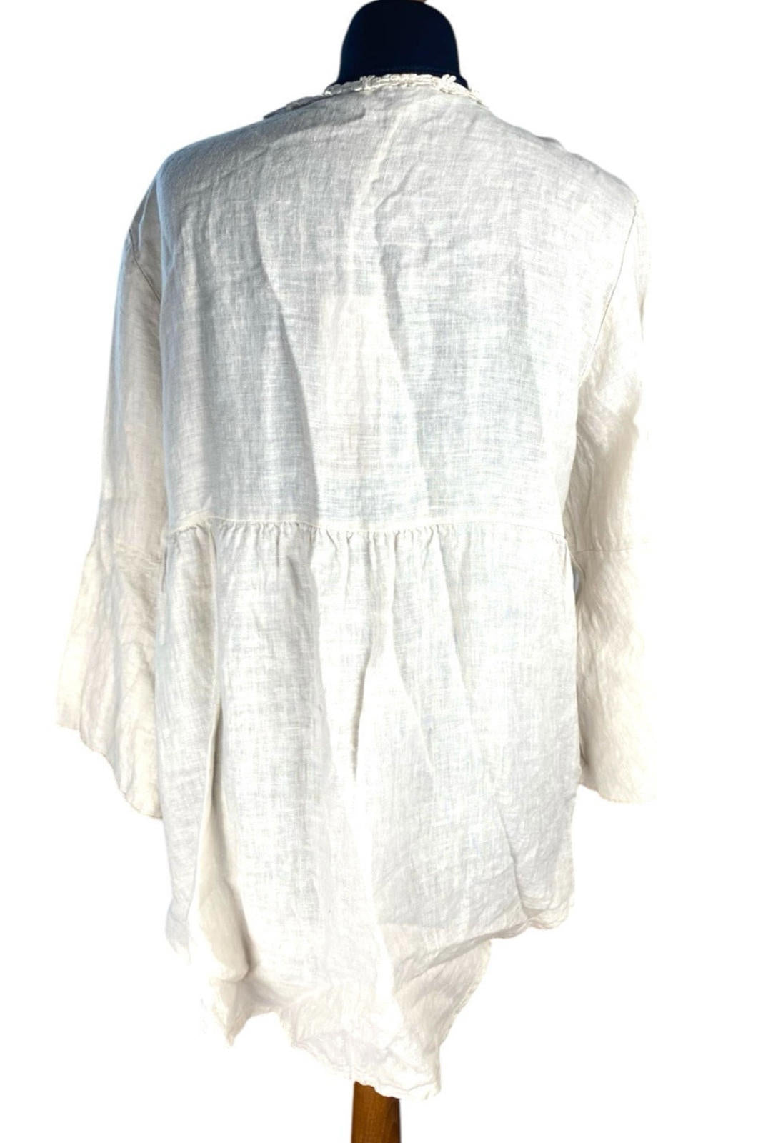 Diverse Beige Linen  Blouse Women's UK Size L (12-14)