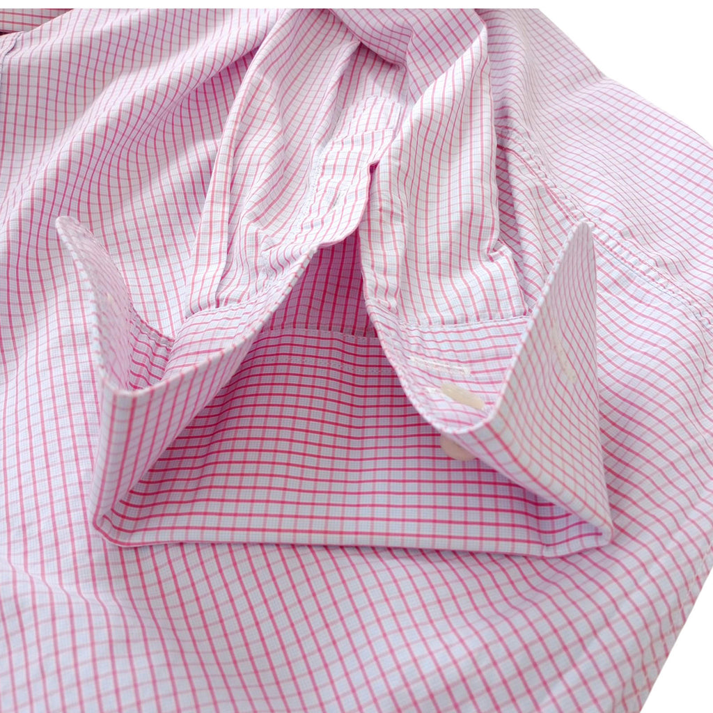 Gieves & Hawkes Pink Gieves & Hawkes Pink Check Long Sleeve Shirt Men's UK Size M 37" Chest