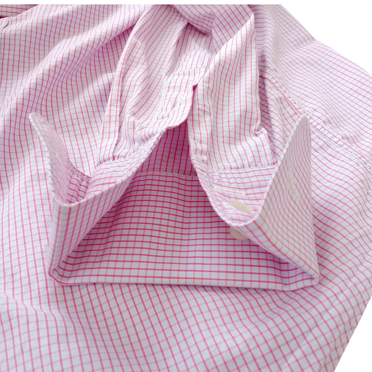 Gieves & Hawkes Pink Gieves & Hawkes Pink Check Long Sleeve Shirt Men's UK Size M 37" Chest