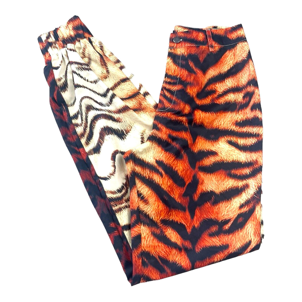 Pretty Little Thing Tiger Print Trousers Women's UK Size 10