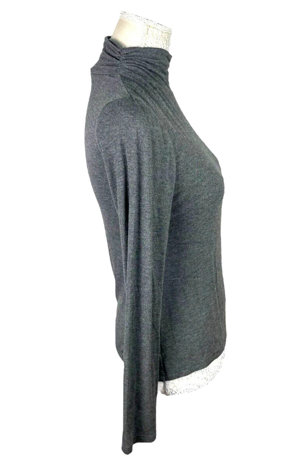 New Look Turtle Neck Top Women's UK Size 14 Grey Slim Fit Roll Neck Long Sleeve