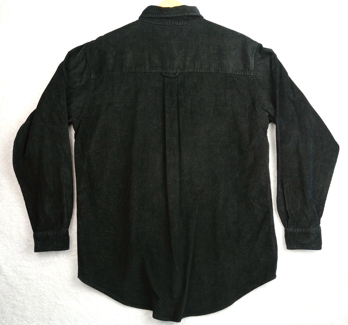 Manhatten Countrystore Corduroy Shirt Men's UK Size M Long Sleeve Black Pockets