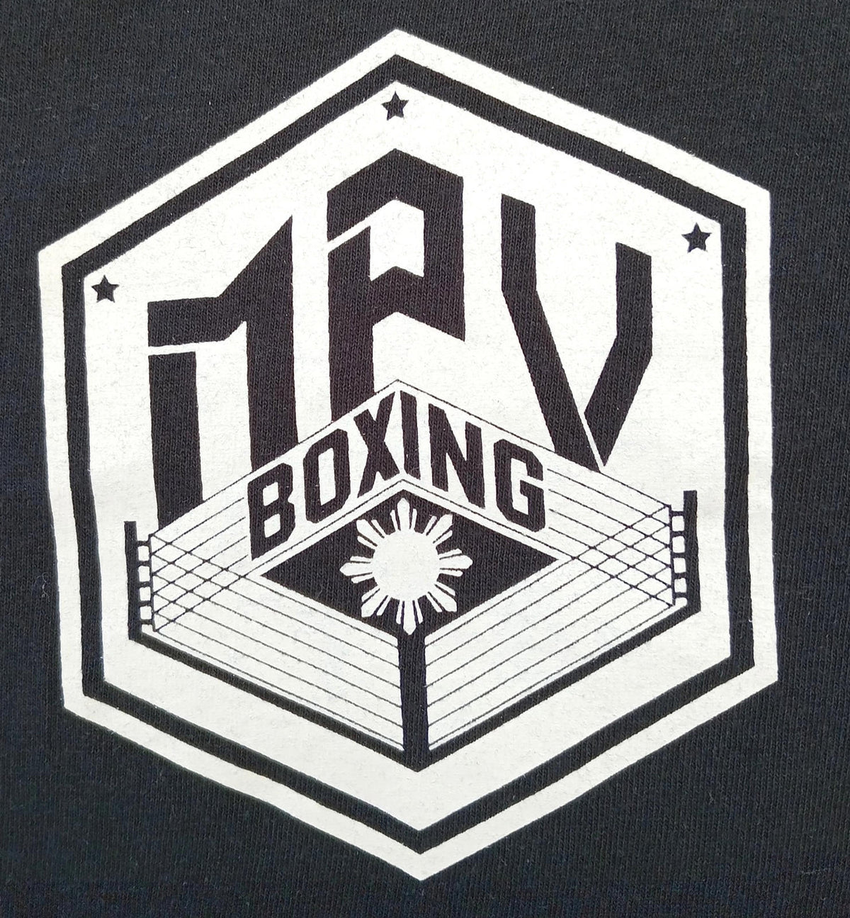 Boxing Ring Graphic Print T-Shirt Men's UK Size S Black Crew Neck 100% Cotton