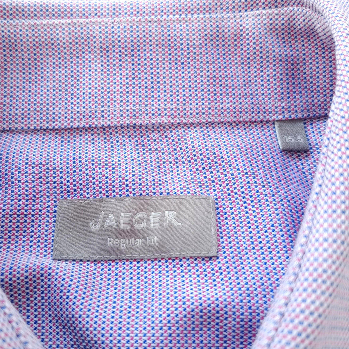 Jaeger Shirt Long Sleeve Light Purple 100% Cotton Men's UK Size M Medium